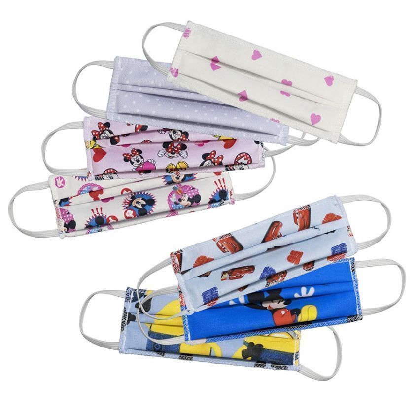 mascherine con fantasie per bambini